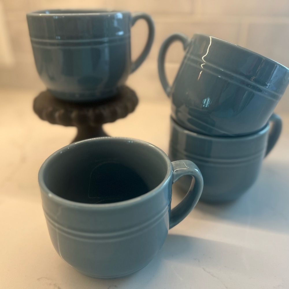 Threshold Blue Ceramic Mug Set of 4. - Picture 10 of 10